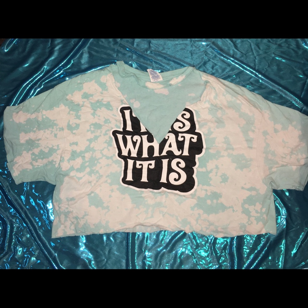 It is what it is cropped tee